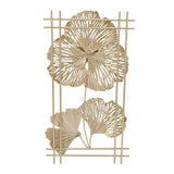 Golden Metal Ginkgo Leaf Decoration Modern Minimalist 3D Wall Sculpture for Bedroom Living Room Hotel Cafe In Australia - Darrahopens