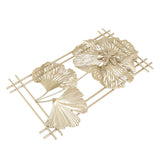 Golden Metal Ginkgo Leaf Decoration Modern Minimalist 3D Wall Sculpture for Bedroom Living Room Hotel Cafe In Australia - Darrahopens