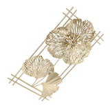 Golden Metal Ginkgo Leaf Decoration Modern Minimalist 3D Wall Sculpture for Bedroom Living Room Hotel Cafe In Australia - Darrahopens