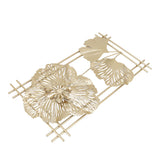 Golden Metal Ginkgo Leaf Decoration Modern Minimalist 3D Wall Sculpture for Bedroom Living Room Hotel Cafe