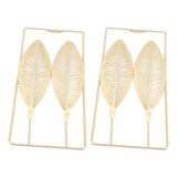 2Pcs Gold Wall Sculptures Metal Wall Decor with Frame for Living Room Bedroom Office Study