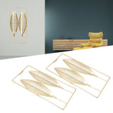 2Pcs Gold Wall Sculptures Metal Wall Decor with Frame for Living Room Bedroom Office Study