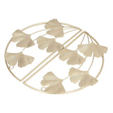 2 Pcs Ginkgo Leaf Decoration Modern Simple Nordic Style Metal Golden Ginkgo Leaf Wrought Iron Wall Decoration