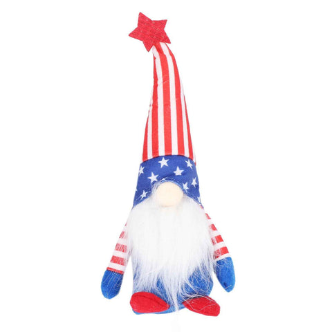 Independence Day Gnome Cute Handcrafted Beautiful Meaning Gnome Plush Decoration for Office Living Room Vertical Stripes In Australia - Darrahopens