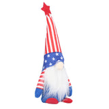 Independence Day Gnome Cute Handcrafted Beautiful Meaning Gnome Plush Decoration for Office Living Room Vertical Stripes