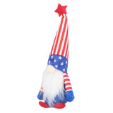 Independence Day Gnome Cute Handcrafted Beautiful Meaning Gnome Plush Decoration for Office Living Room Vertical Stripes