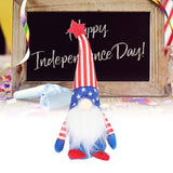 Independence Day Gnome Cute Handcrafted Beautiful Meaning Gnome Plush Decoration for Office Living Room Vertical Stripes