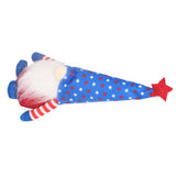 Independence Day Gnome Cute Handcrafted Beautiful Meaning Gnome Plush Decoration for Office Living Room Blue Star