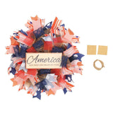 Independence Day Wreath Hand Knitted Wall Hanging Pendant with Hemp Rope for Home Decoration In Australia - Darrahopens