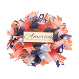 Independence Day Wreath Hand Knitted Wall Hanging Pendant with Hemp Rope for Home Decoration In Australia - Darrahopens