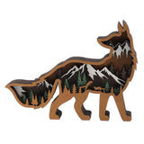 Wood Animal Ornament Multi Layered Creativity Mechanically Engraved Wooden Animal Crafts for Home Office Decoration In Australia - Darrahopens