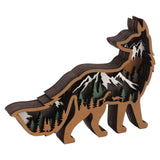 Wood Animal Ornament Multi Layered Creativity Mechanically Engraved Wooden Animal Crafts for Home Office Decoration In Australia - Darrahopens