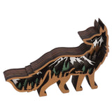 Wood Animal Ornament Multi Layered Creativity Mechanically Engraved Wooden Animal Crafts for Home Office Decoration In Australia - Darrahopens