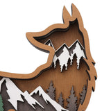Wood Animal Ornament Multi Layered Creativity Mechanically Engraved Wooden Animal Crafts for Home Office Decoration
