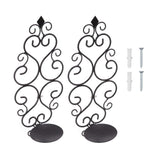 Darrahopens Health & Beauty > Health & Wellbeing > Wellness Accessories 2 Pcs Candle Holder Exquisite Classical Style Black Iron Wall Mounted Candlestick for Living Rooms Bedroom Hallways In Australia - Darrahopens