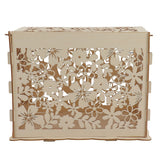 DIY Hollow Wooden Box Gift Card Money Case Wedding Reception Decoration Box Easy Assembly JM01192 Large
