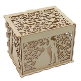 DIY Hollow Wooden Box Gift Card Money Case Wedding Reception Decoration Box Easy Assembly JM01777 Small In Australia - Darrahopens