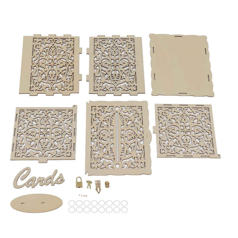 DIY Hollow Wooden Box Gift Card Money Case Wedding Reception Decoration Box Easy Assembly JM01319 Small In Australia - Darrahopens