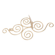 2 Sets Wall Candle Holder Foldable European Style Swirl Wrought Iron Wall Hanging Candlestick Holder Home Decoration Gold