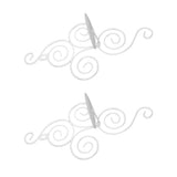 2 Sets Wall Candle Holder Foldable European Style Swirl Wrought Iron Wall Hanging Candlestick Holder Home Decoration White