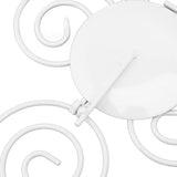 2 Sets Wall Candle Holder Foldable European Style Swirl Wrought Iron Wall Hanging Candlestick Holder Home Decoration White