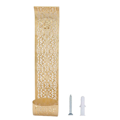 Shelving Solution Wall Sconce Candle Holder Gold Hollow Carved Exquisite Details Metal Wall Candle Holder for Bedrooms In Australia - Darrahopens