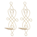 2 Sets Iron Wall Candle Sconce Holder Foldable Deformation Resistance Innovative Wall Candle Holder for Bedroom Dining Room Gold In Australia - Darrahopens