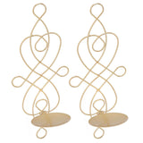 2 Sets Iron Wall Candle Sconce Holder Foldable Deformation Resistance Innovative Wall Candle Holder for Bedroom Dining Room Gold In Australia - Darrahopens