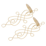 2 Sets Iron Wall Candle Sconce Holder Foldable Deformation Resistance Innovative Wall Candle Holder for Bedroom Dining Room Gold