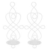 2 Sets Iron Wall Candle Sconce Holder Foldable Deformation Resistance Innovative Wall Candle Holder for Bedroom Dining Room White In Australia - Darrahopens