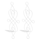 2 Sets Iron Wall Candle Sconce Holder Foldable Deformation Resistance Innovative Wall Candle Holder for Bedroom Dining Room White