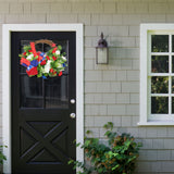 4th of July Patriotic Wreath Independence Day Wreath Decorations for Front Door Fireplace