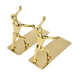 Stainless Steel Man Bookends Prevent Slipping Kung Fu Man Bookends for Home Decoration for Home Office