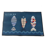 Floor Mat Prevent Slip Wearable Comfortable Cute Pattern Kitchen Pad for Living Room Bathroom Doorway Fish 40x60cm / 15.8x23.6in In Australia - Darrahopens