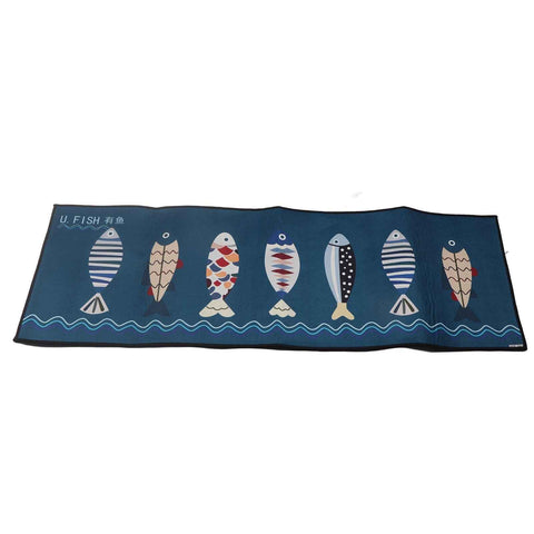 Floor Mat Prevent Slip Wearable Comfortable Cute Pattern Kitchen Pad for Living Room Bathroom Doorway Fish 40x120cm / 15.8x47.2in In Australia - Darrahopens
