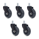 5 Pcs Chair Rotate Wheel 3in 360 Degree Noise Free Scratch Resistant Straight Chair Caster for Office In Australia - Darrahopens