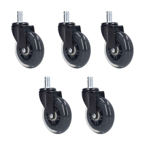 5 Pcs Chair Rotate Wheel 3in 360 Degree Noise Free Scratch Resistant Straight Chair Caster for Office In Australia - Darrahopens