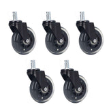5 Pcs Chair Rotate Wheel 3in 360 Degree Noise Free Scratch Resistant Straight Chair Caster for Office In Australia - Darrahopens