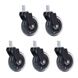 5 Pcs Chair Rotate Wheel 3in 360 Degree Noise Free Scratch Resistant Straight Chair Caster for Office In Australia - Darrahopens
