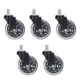 5 Pcs Chair Rotate Wheel 3in 360 Degree Noise Free Scratch Resistant Straight Chair Caster for Office In Australia - Darrahopens
