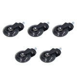 5 Pcs Chair Rotate Wheel 3in 360 Degree Noise Free Scratch Resistant Straight Chair Caster for Office