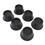 6Pcs Furniture Risers Round Plastic Furniture Lift Riser for Bed Table Couch Black 2.8in