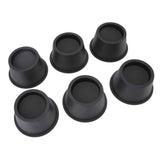 6Pcs Furniture Risers Round Plastic Furniture Lift Riser for Bed Table Couch Black 2.8in