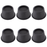 6Pcs Furniture Risers Round Plastic Furniture Lift Riser for Bed Table Couch Black 2.8in