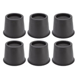 6 PCS Anti Vibration Pads Sofa Feet Pad Furniture Riser Mat for Table Cabinet Bed 3in Black Round