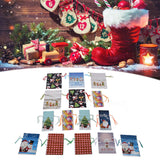 15 Pcs Christmas Drawstring Gift Bags Drawstring Packing Pouches Favors Bags for Christmas Festival Party
