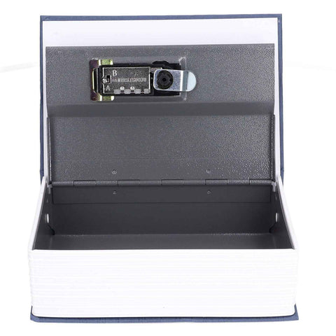 Book Shaped Steel Safe Classic Secret Book Safe Lock Password Type Household Storage BoxBlue In Australia - Darrahopens