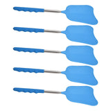 5Pcs Fly Swatter Blue Lightweight Flexible Convenient Thickened Fly Racket with Retractable Rod
