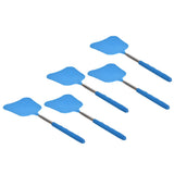 5Pcs Fly Swatter Blue Lightweight Flexible Convenient Thickened Fly Racket with Retractable Rod