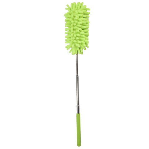 Telescopic Duster Handheld Dust Remover Stainless Steel for Floor Desk Cabinet Cupboard Cleaning Green In Australia - Darrahopens